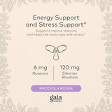 Gaia Herbs Rhodiola Rosea - Stress Support Supplement Traditionally for Supporting Healthy Stamina and Endurance - with Siberian Rhodiola Root Extract - 60 Vegan Liquid Phyto-Capsules (30-Day Supply)