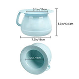 OOCOME Chamber Pot Bedpan Urinal Bottle Urine Pots Potty Pee Bucket Bedside Urinal with Lids to Prevent Odors, Suitable for Kids, Women and Men (Blue)