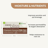 Coco Bliss Coco Coir - Compressed Coco Coir Bricks with Low EC and pH Balance - High Expansion Coco Fiber for Herbs, Flowers, Planting - OMRI Listed Renewable Coconut Soil (650 Grams, 6 Bricks)