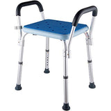 Bath Chair Shower Benches Bench with Arms,Medical Shower Chair Bench Bath Stool Safety Shower Seat for Elderly, Adults, Disabled,Blue Shower Stools and Benches