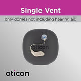 Genuine Oticon Hearing Aid Domes MiniFit Single Vent Bass 6mm (0.24 inches - Small), Oticon Branded OEM Denmark Replacements, Authentic Accessories for Optimal Performance -2 Packs / 20 Domes Total