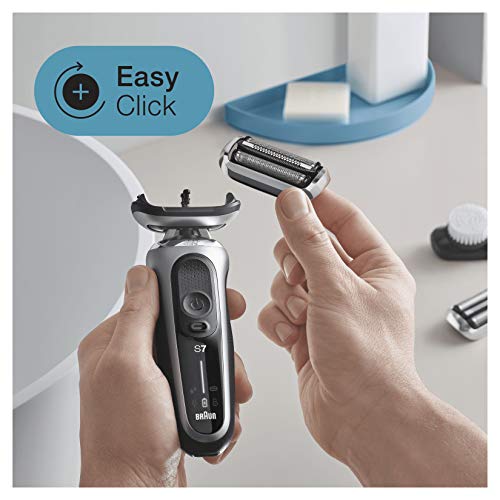 Braun Series 7 Electric Shaver Replacement Head, Easily Attach Your Shaver Head, Compatible with New Generation Series 7 Shavers, 73S, Silver