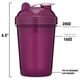 GOMOYO [4 Pack] 20 oz Shaker Bottle 4-Pack with Mixing Agitators (Coral/White, Purple, Mint/White, Rose) | Shaker Bottle for Protein Mixes Pack is BPA Free and Dishwasher Safe