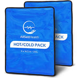 Ice Packs for Injuries – 2-Pack XL Reusable Ice Packs – Hot and Cold Gel Ice Pack – 11x14.5 in. Flexible Ice Packs for Back Pain, Injuries, Headache, Post-Surgery – Large Hot/Cold Compress Packs