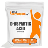 BULKSUPPLEMENTS.COM D-Aspartic Acid Powder - Amino Acids Supplement, DAA Supplement - Unflavored, Soy Free - 3000mg (3g) per Serving, 83 Servings (250 Grams - 8.8 oz)