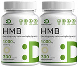 DEAL SUPPLEMENT 2 Pack of Ultra Strength HMB Supplements 1000mg Per Serving, 600 Capsules | Third Party Tested | Supports Muscle Growth, Retention & Lean Muscle Mass | Fast Workout Recover