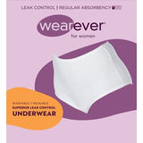 Wearever Women's Cotton Comfort Incontinence Panties for Bladder Control with Regular Absorbency - Reusable & Washable Leak Proof Underwear for Women (Pack of 3) (Beige) (2X) (Fits Hip Sizes: 45-48")