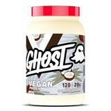 GHOST Vegan Protein Powder, Coconut Ice Cream - 2LB Tub, 20G of Protein - Plant-Based Pea, Organic Pumpkin & Watermelon Seed Protein Blend - ­Flavored Post Workout Shakes - Soy & Gluten Free