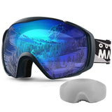 OutdoorMaster Ski Goggles with Cover Snowboard Snow Goggles OTG Anti-Fog for Men Women