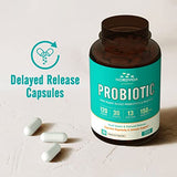 Nordvida Probiotic with Prebiotic & Digestive Enzymes, 30 Strains 120 Billion Live Cultures Guaranteed, Once Daily Digestive & Immune Care, Vegan No Gluten Dairy, Delayed Release & Shelf Stable