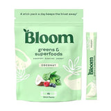 Bloom Nutrition Super Greens Powder Smoothie Mix, 15 Stick Packs - Probiotics for Digestive Health & Bloating Relief for Women, Digestive Enzymes with Organic Superfoods for Gut Health (Coconut)