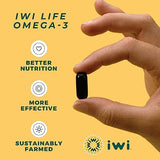 IWI Omega 3 Supports a Healthy Heart, Brain Development, Strong Bones & Joints and Eye Health, Vegan Supplements, 60 Day Supply