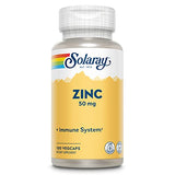 Zinc 50mg Solaray 100 Veg Cap - Pack of 3
