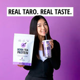 Boba Tea Protein Taro Milk | 25g Grass-Fed Whey Protein Isolate Powder | Gluten-Free & Soy-Free Bubble Tea Drink | Real Ingredients & Lactose-Free Protein Drink | 25 Servings