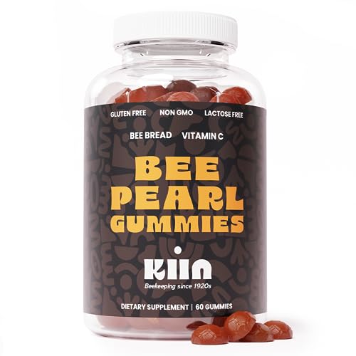 Kiin Bee Pearl Gummies - Bee Bread (Fermented Bee Pollen) | 100% Natural Superfood Rich in Vitamins A, B, C, E, K, Mg, P, Enzymes, Amino Acids, Antioxidants, Omega 3 6 9 - Metabolism & Immunity