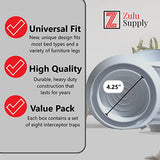 Zulu Supply Bed Bug Interceptors, Traps, 8 Pack, Bedbug Monitor, Insect Detector for Bed Legs or Furniture (White 8-Pack)