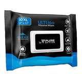 Body Wipes For Men – 30 Extra Large Body Wipes for Camping 12"x12" Body Wipes After Workout - Deodorizing Mens Shower Wipes In Travel - Extra Thick Face Wipes - Shower Wipes For Men Adult Bathing