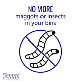 Terro T801SR Garbage Guard Trash Can Insect Killer - Kills Flies, Maggots, Roaches, Beetles, and Other Insects - 2 Pack