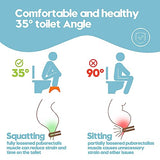 Anyony Squatting Toilet Stool, 7.5'' Upgraded Thickened Metal Feet Poop Stool, Bathroom Black Toilet Stool Squat Adult with Non-Slip Pads, Suitable for Everyone