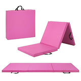 CAP Barbell All Purpose Folding Anti Tear Exercise Training Aerobic Fitness Gym & Gymnastics Balance Mat. 72"L x 24"W x 2"Thick. PINK