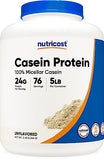 Nutricost Casein Protein Powder 5lb - Micellar Casein, Non-GMO, Gluten Free (Unflavored)