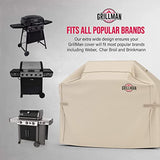 Grillman Premium Grill Cover for Outdoor Grill, BBQ Grill Cover, Rip-Proof, Waterproof, Top Heavy-Duty Large Grill Covers for Outside, Barbecue Grill Cover & Gas Grill Covers (58" Lx24 Wx48 H, Tan)