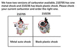 951-15236 Carburetor for Troy-Bilt Storm 2410 31AS6BN2723 31BS6BN2711 MTD Craftsman SB410 SB400 24" 31AS6BEE793 Snow blower w/ 270-WU 270-WUA 670-WU Engine 751-15236