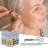 Power One Zinc Air Hearing Aid Batteries, (Yellow), P10, 240 Count