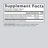 Sports Research Apple Cider Vinegar with Cayenne Pepper | Made from Organic Fermented Apple Cider - Non-GMO Project Verified & Vegan Certified (120 Veggie Capsules)