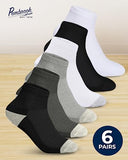 Pembrook Ankle Diabetic Socks for Women & Men | 6 Pairs | Wide Non Binding Socks Quarter Length | Edema Neuropathy Socks