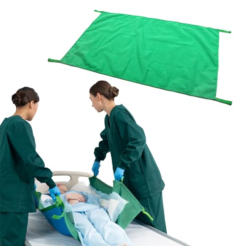 YEARSTAR All-Purpose Transfer Blanket35" x 55" Positioning Bed Pad with 20 Reinforced Handles - Lifting Board Device for Body Lift Turning Moving - Caring Physically Challenged People Elderly Patient