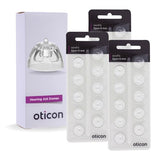 Genuine Oticon Hearing Aid Domes Minifit Open 6mm (0.24 inches - Small), Oticon Branded OEM Denmark Replacements, Authentic Accessories for Optimal Performance -3 Pack/30 Domes Total