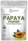 Organic Papaya Fruit Powder, 8 Ounce, Freeze Dried, Naturally Rich in Papaya Enzyme, Supports Antioxidant and Digestive Function, No GMOs & Vegan Friendly