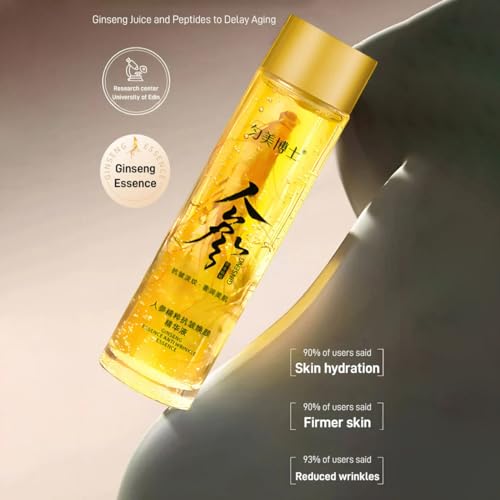 Ginseng Extract Liquid, Ginseng Extract Anti-Wrinkle Original Serum Oil, Korean Red Ginseng Essence for Anti Aging, Moisturizer, Fighting Collagen Loss, Reduces Wrinkles, Improves Sagging (2 bottles)