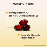 Jarrow Formulas MK-7 90 mcg - Bioactive Form of Vitamin K2 - 90 Servings (Softgels) - For Bone & Cardiovascular Health - Vitamin K2 MK-7 Dietary Supplement - K2 Vitamin Supplement MK-7 - Gluten Free