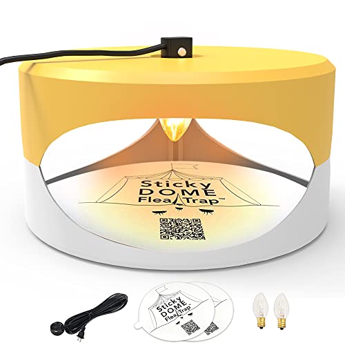 Yellow and White ASPECTEK - Trapest Sticky Dome Flea Bed Bug Trap with