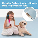 SOLOSHINE 2 Packs Reusable Incontinence Bed Pad, 34X52 Inch Washable Pee Pads, Waterproof Bed Pad & Pet Pad, Perfect for Kids, Adults, The Elderly and Pets