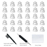 MiniFit Power Domes for Oticon Hearing Aids, 8mm Replacement Domes for Oticon Mini RITE Hearing Aids with Cleaning Brush Tools Kit and Carry Case (8mm)