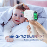 Touchless Thermometer for Adults, Digital Infrared Thermometer Gun with Fever Alarm, Forehead and Object 2 in 1 Mode, Fast Accurate Results (Gray)