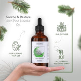 HBNO Pine Needle Essential Oil - Huge 4 oz (120ml) Value Size - Natural Pine Needle Oil, Steam Distilled - Perfect for Cleaning, Aromatherapy, DIY, Soap & Diffuser - Pine Needle Essential Oils