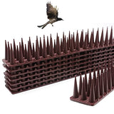 Upgraded Defender Spikes for Bird, Cat, Pigeon and Small Animals - Protect Your Sofa, Garden, Outdoor Walls, Anti Theft Climb, Plastic Security Fence Spikes - 8pack [12FT]