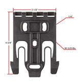 Safariland QLS 1-2 Quick Locking System Kit, Platform Attachment for Duty Holsters and Accessories with Locking Fork and Receiver Plate - Level 1 Retention, Black