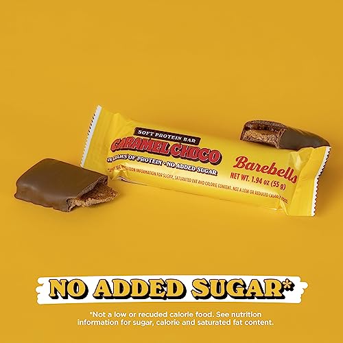 Barebells Soft Protein Bars Caramel Choco 12 Count, Pack of 2 Prot