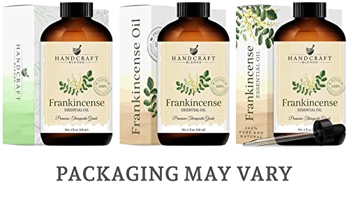 Handcraft Frankincense Essential Oil - 100% Pure & Natural - Premium Therapeutic Grade with Premium Glass Dropper - Huge 4 fl. Oz