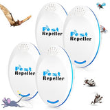 4pack Ultrasonic Pest Repellent Control pest Repeller Plug in Bug Repellent Indoor mice Spider Repellent for House Indoor Mouse Repellent Indoor Repel Flea,Rats,Roaches,Cockroaches,Fruit Fly,Rodent