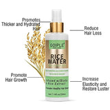 7.14 FL OZ Rice Water For Hair Growth All Natural Vegan Leave in Rice Water Spray Hair Care Products for Woman & Men, Rice Water Hair Growth Spray Hair Mist For Dry, Frizzy, Weak, Damaged Hair