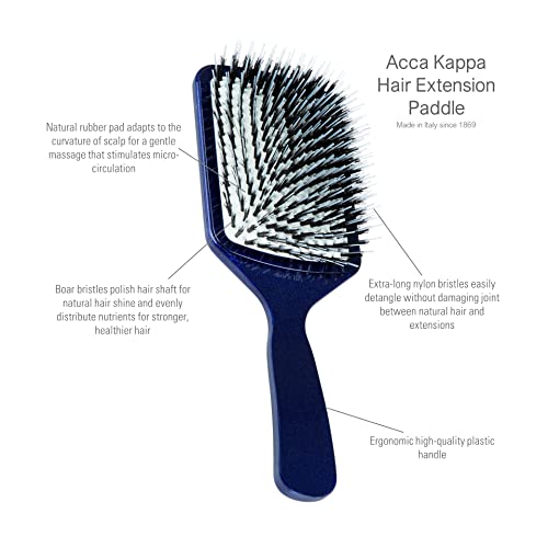 Great Lengths Square Paddle Brush by Acca Kappa 6963s