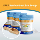 Detox Foot Soak (3-Pack Plus Scoop) Epsom Salt Foot Soaks Dry Feet, Athlete's Detox Foot with Pure Essential Oils in BPA Free Pouch with Press-Lock Seal Made in USA, Three 2-Lbs Pouches 6-Lbs Total