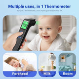 Non-Contact Thermometer for Adults and Kids, Fast Accurate Thermometer with Fever Alarm, 1S Reading & Silent Mode (LCD-Black)