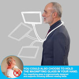 5X Hands Free Magnifying Glass for Reading,Flexible Gooseneck Full Page Magnifier,Large Reading Magnifier for Neck Wear Repair Sewing Low Vision Elderly